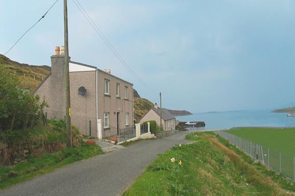 West Tarbert with the sea in the background