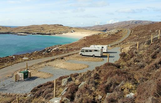 Huisinis Campervan Site overlooking Huisinis beach.