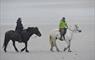 Struan Cottage 2 horses & riders on beach